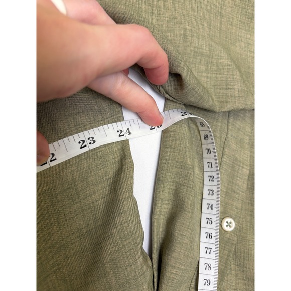 Polo Ralph Lauren Blaire Shirt Mens 16.5 Olive Green Cotton Button Down Long Slv - Picture 5 of 8